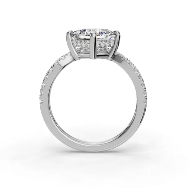 Platinum Princess Engagement Ring Setting Image 2 SVS Fine Jewelry Oceanside, NY