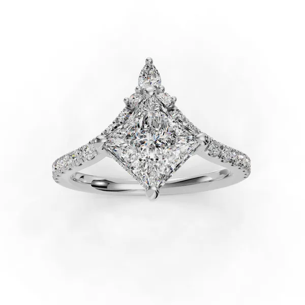 Platinum Princess Engagement Ring Setting Image 4 SVS Fine Jewelry Oceanside, NY