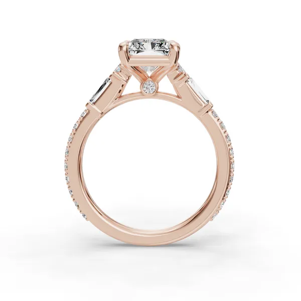 14K Rose Gold Radiant Engagement Ring Setting Image 2 SVS Fine Jewelry Oceanside, NY