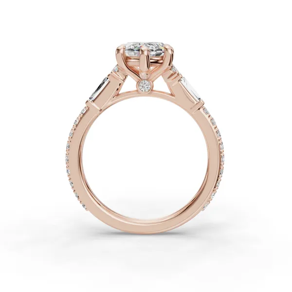 18K Rose Gold Marquise Engagement Ring Setting Image 2 SVS Fine Jewelry Oceanside, NY