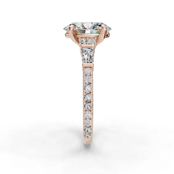18K Rose Gold Oval Engagement Ring Setting Image 3 SVS Fine Jewelry Oceanside, NY