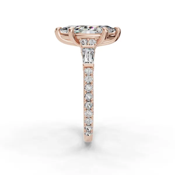 18K Rose Gold Marquise Engagement Ring Setting Image 3 SVS Fine Jewelry Oceanside, NY