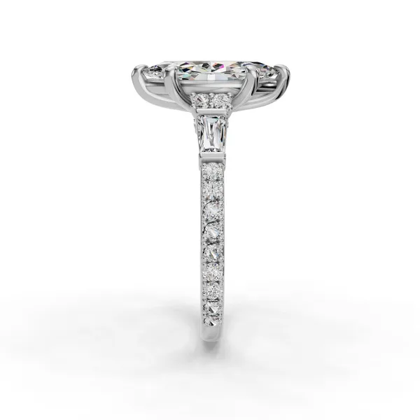 18K White Gold Marquise Engagement Ring Setting Image 3 SVS Fine Jewelry Oceanside, NY