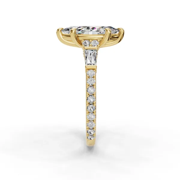 18K Yellow Gold Marquise Engagement Ring Setting Image 3 SVS Fine Jewelry Oceanside, NY