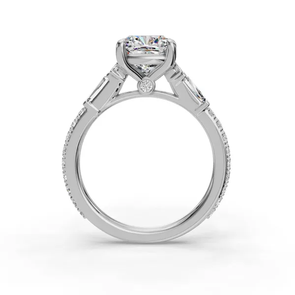 Platinum Cushion Engagement Ring Setting Image 2 SVS Fine Jewelry Oceanside, NY