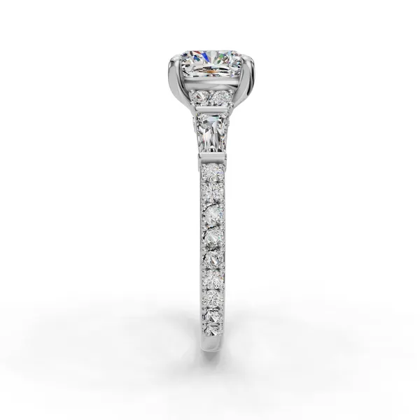 Platinum Cushion Engagement Ring Setting Image 3 SVS Fine Jewelry Oceanside, NY