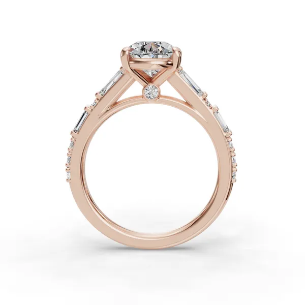 14K Rose Gold Pear Engagement Ring Setting Image 2 SVS Fine Jewelry Oceanside, NY