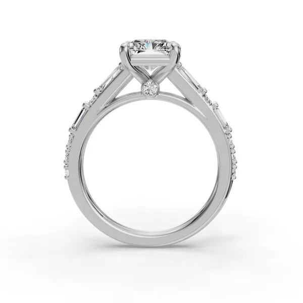 14K White Gold Radiant Engagement Ring Setting Image 2 SVS Fine Jewelry Oceanside, NY