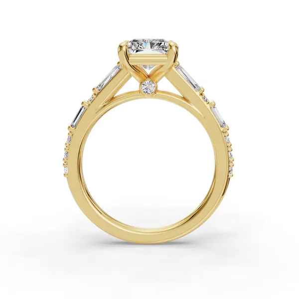 14K Yellow Gold Radiant Engagement Ring Setting Image 2 SVS Fine Jewelry Oceanside, NY