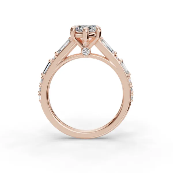 18K Rose Gold Marquise Engagement Ring Setting Image 2 SVS Fine Jewelry Oceanside, NY