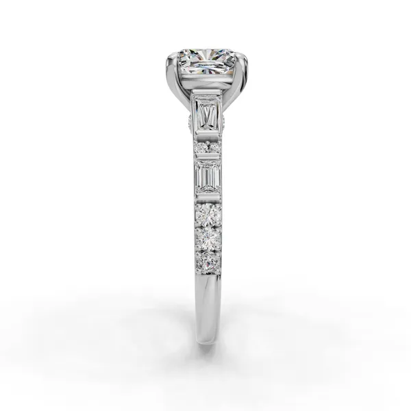 Platinum Cushion Engagement Ring Setting Image 3 SVS Fine Jewelry Oceanside, NY