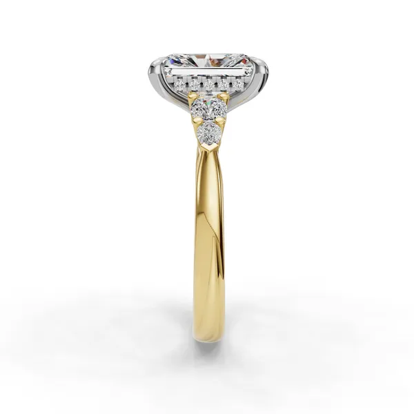 14K Yellow Gold Radiant Engagement Ring Setting Image 3 SVS Fine Jewelry Oceanside, NY
