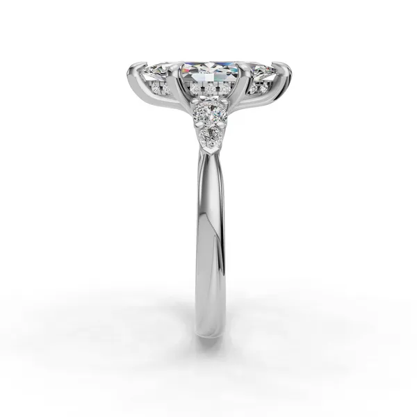 18K White Gold Marquise Engagement Ring Setting Image 3 SVS Fine Jewelry Oceanside, NY