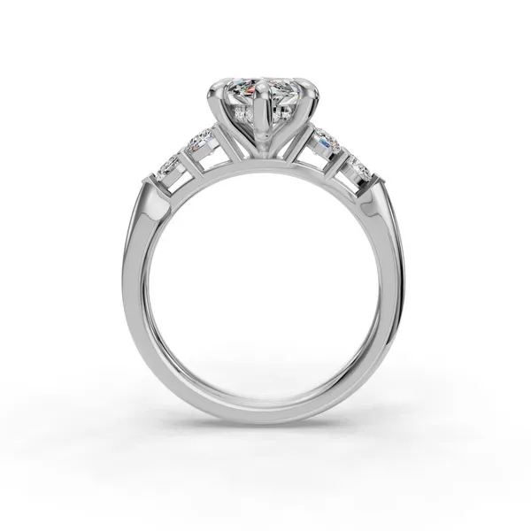 18K White Gold Marquise Engagement Ring Setting Image 2 SVS Fine Jewelry Oceanside, NY
