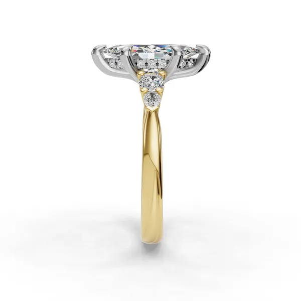 18K Yellow Gold Marquise Engagement Ring Setting Image 3 SVS Fine Jewelry Oceanside, NY