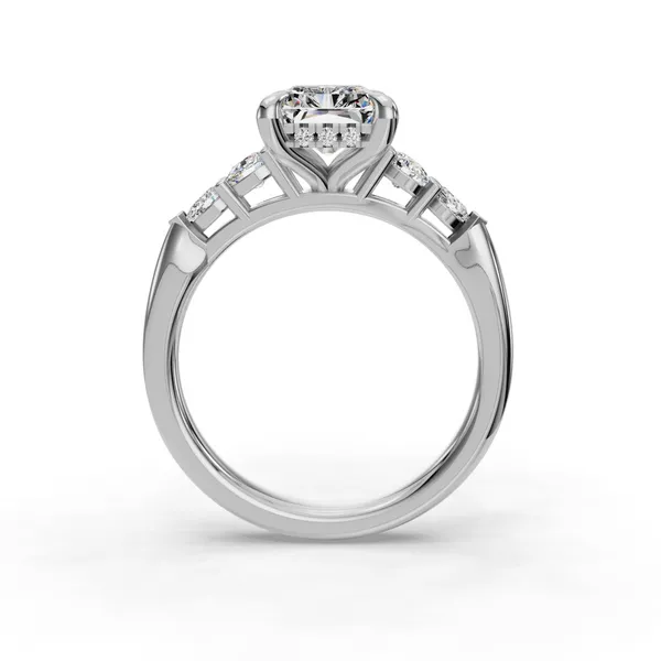 Platinum Radiant Engagement Ring Setting Image 2 SVS Fine Jewelry Oceanside, NY