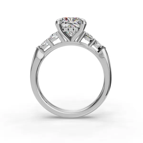 Platinum Cushion Engagement Ring Setting Image 2 SVS Fine Jewelry Oceanside, NY