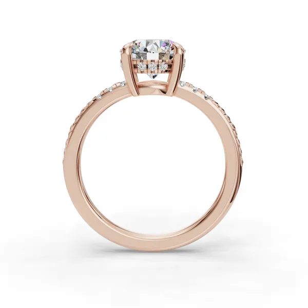 14K Rose Gold Round Engagement Ring Setting Image 2 SVS Fine Jewelry Oceanside, NY