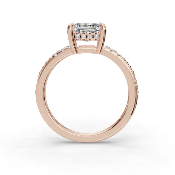 18K Rose Gold Princess Engagement Ring Setting Image 2 SVS Fine Jewelry Oceanside, NY