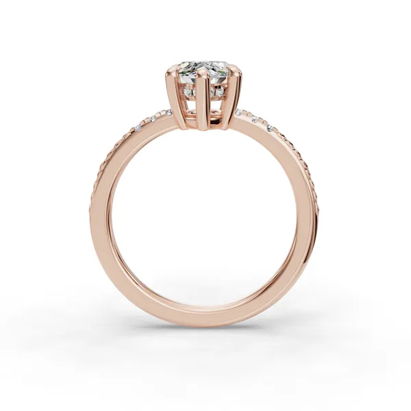 18K Rose Gold Marquise Engagement Ring Setting Image 2 SVS Fine Jewelry Oceanside, NY