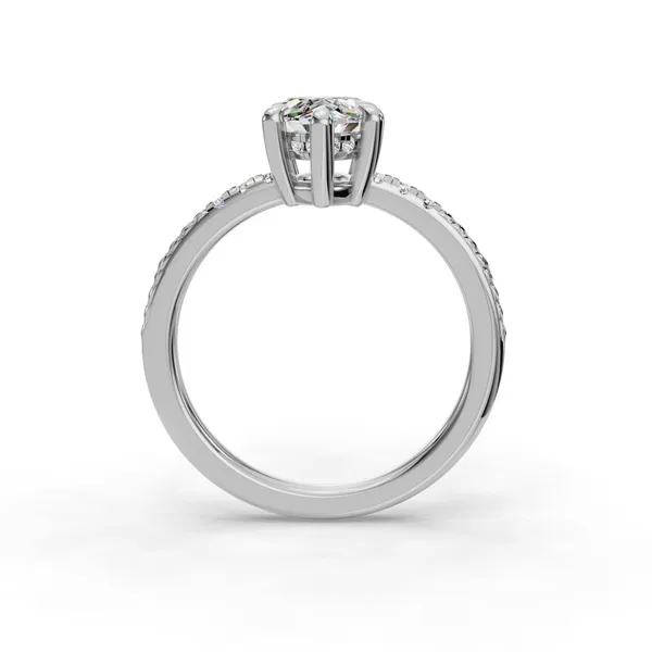 18K White Gold Marquise Engagement Ring Setting Image 2 SVS Fine Jewelry Oceanside, NY