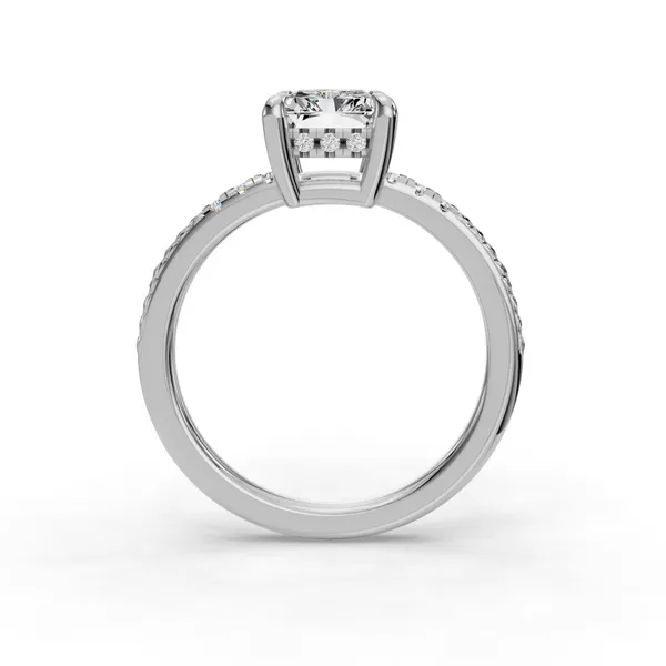 Platinum Radiant Engagement Ring Setting Image 2 SVS Fine Jewelry Oceanside, NY