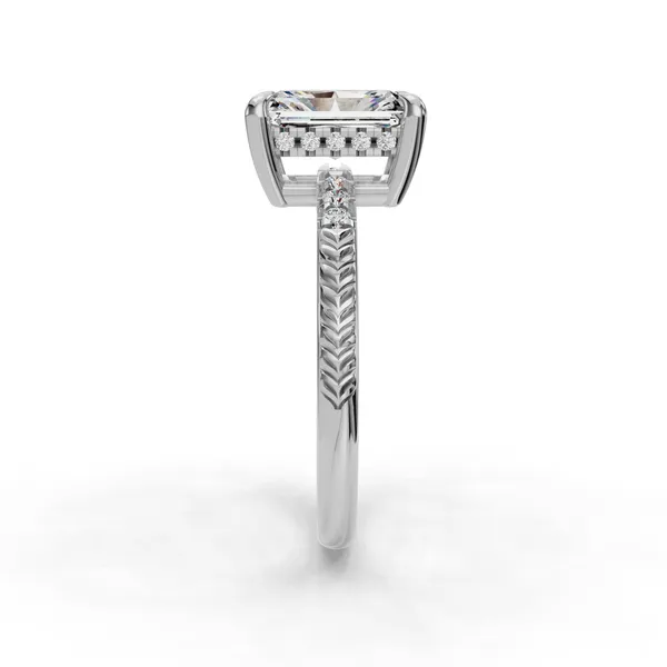 Platinum Radiant Engagement Ring Setting Image 3 SVS Fine Jewelry Oceanside, NY