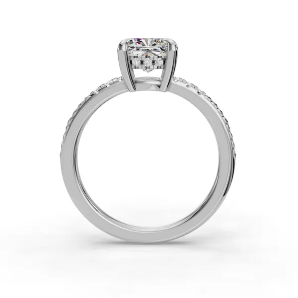 Platinum Cushion Engagement Ring Setting Image 2 SVS Fine Jewelry Oceanside, NY
