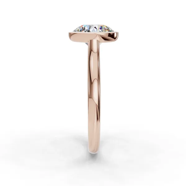 18K Rose Gold Round Engagement Ring Setting Image 3 SVS Fine Jewelry Oceanside, NY