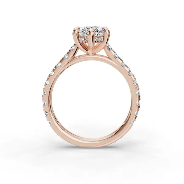 14K Rose Gold Marquise Engagement Ring Setting Image 2 SVS Fine Jewelry Oceanside, NY
