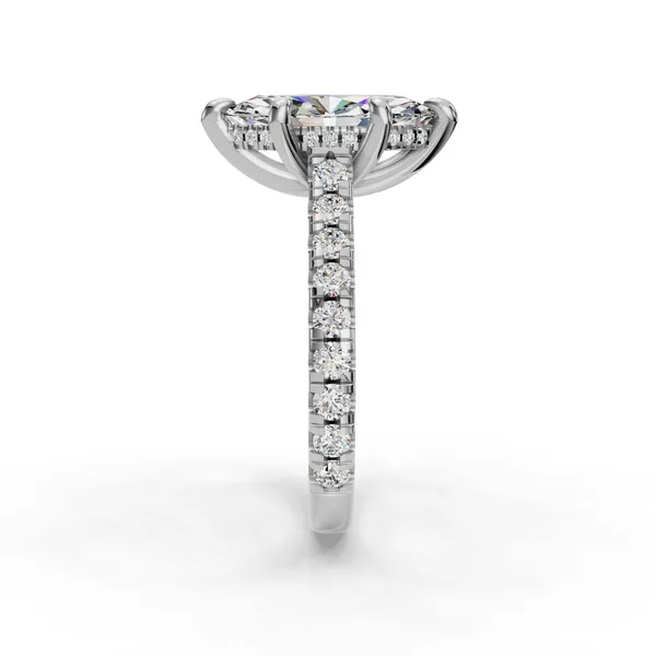 14K White Gold Marquise Engagement Ring Setting Image 3 SVS Fine Jewelry Oceanside, NY