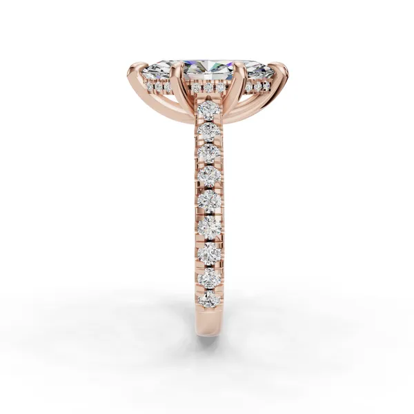 18K Rose Gold Marquise Engagement Ring Setting Image 3 SVS Fine Jewelry Oceanside, NY