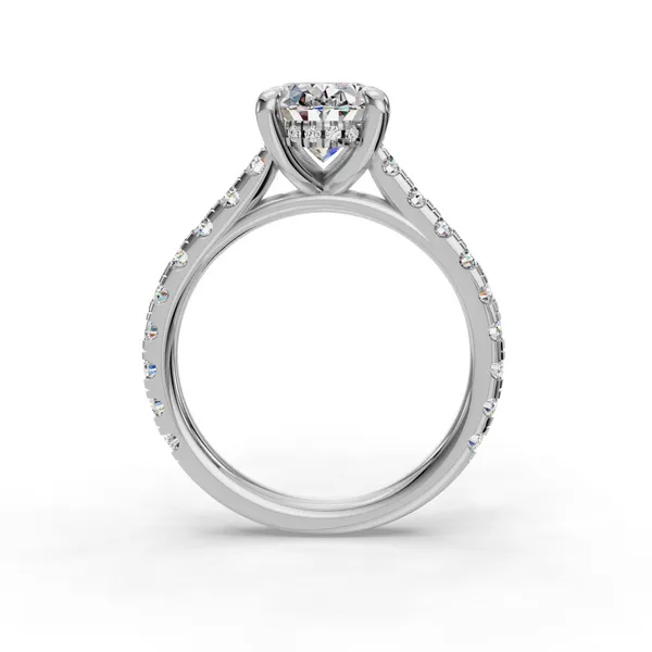 Platinum Oval Engagement Ring Setting Image 2 SVS Fine Jewelry Oceanside, NY