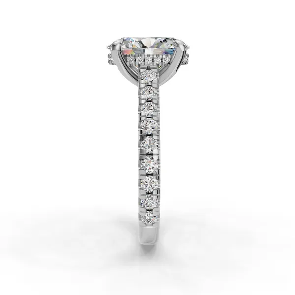 Platinum Oval Engagement Ring Setting Image 3 SVS Fine Jewelry Oceanside, NY