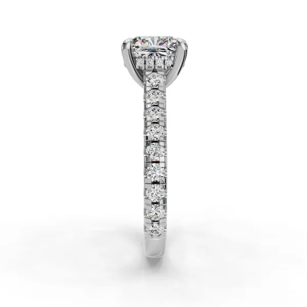 Platinum Cushion Engagement Ring Setting Image 3 SVS Fine Jewelry Oceanside, NY