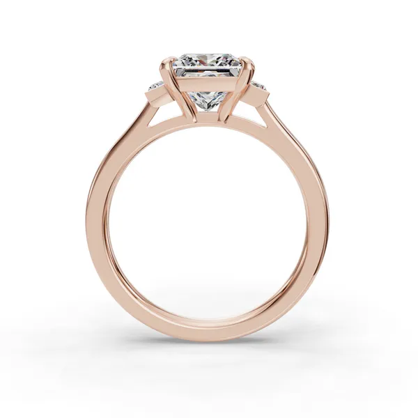 14K Rose Gold Oval Engagement Ring Setting Image 2 SVS Fine Jewelry Oceanside, NY