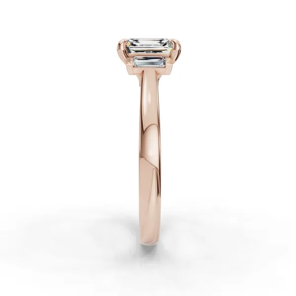 14K Rose Gold Asscher Engagement Ring Setting Image 3 SVS Fine Jewelry Oceanside, NY