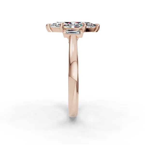 14K Rose Gold Marquise Engagement Ring Setting Image 3 SVS Fine Jewelry Oceanside, NY