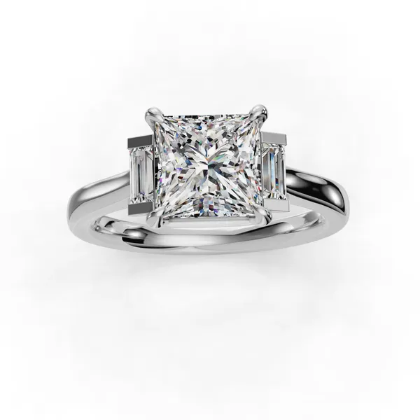 14K White Gold Oval Engagement Ring Setting Image 4 SVS Fine Jewelry Oceanside, NY