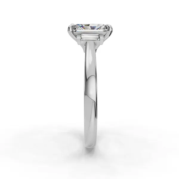14K White Gold Radiant Engagement Ring Setting Image 3 SVS Fine Jewelry Oceanside, NY