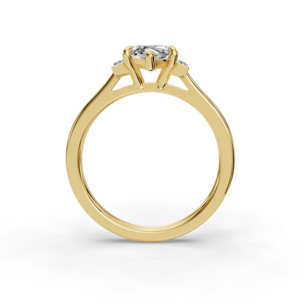 14K Yellow Gold Marquise Engagement Ring Setting Image 2 SVS Fine Jewelry Oceanside, NY