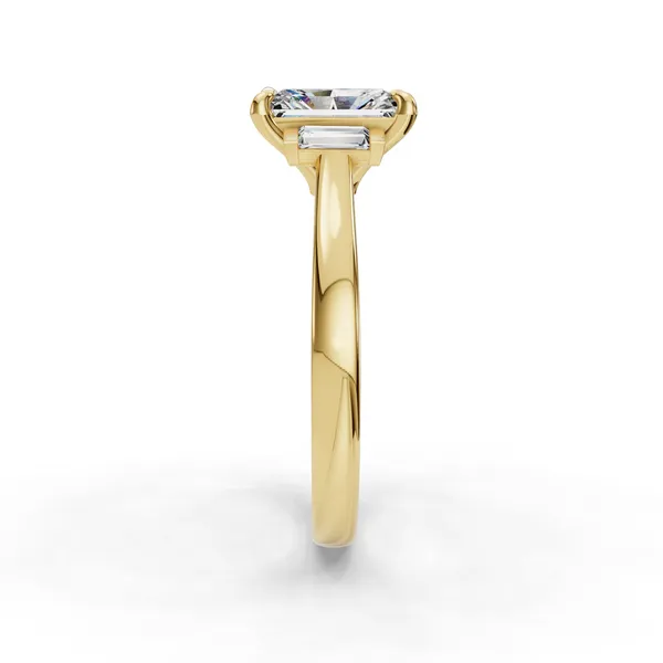 14K Yellow Gold Radiant Engagement Ring Setting Image 3 SVS Fine Jewelry Oceanside, NY