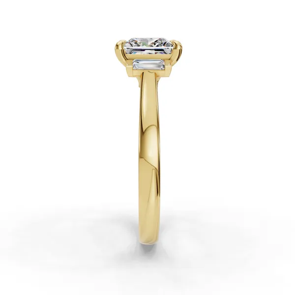 14K Yellow Gold Princess Engagement Ring Setting Image 3 SVS Fine Jewelry Oceanside, NY