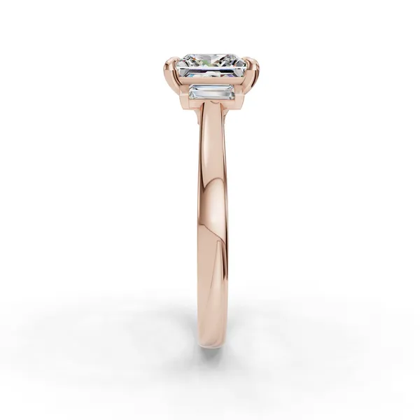 18K Rose Gold Princess Engagement Ring Setting Image 3 SVS Fine Jewelry Oceanside, NY