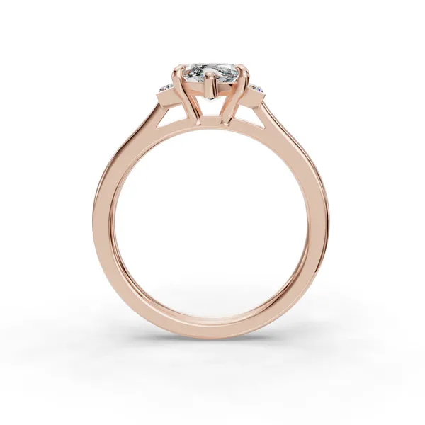 18K Rose Gold Marquise Engagement Ring Setting Image 2 SVS Fine Jewelry Oceanside, NY