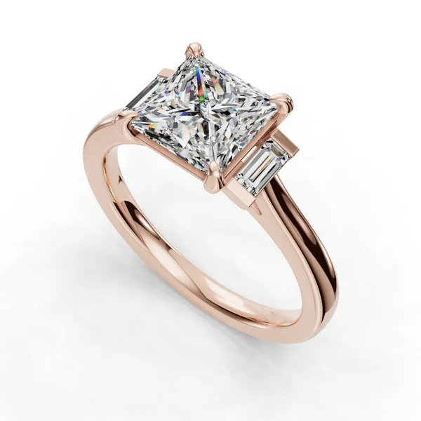 18K Rose Gold Oval Engagement Ring Setting SVS Fine Jewelry Oceanside, NY