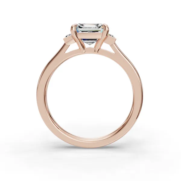 18K Rose Gold Asscher Engagement Ring Setting Image 2 SVS Fine Jewelry Oceanside, NY