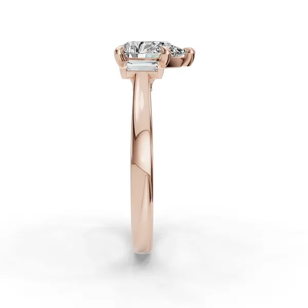 18K Rose Gold Pear Engagement Ring Setting Image 3 SVS Fine Jewelry Oceanside, NY