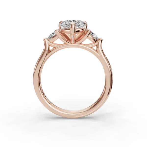 14K Rose Gold Pear Engagement Ring Setting Image 2 SVS Fine Jewelry Oceanside, NY