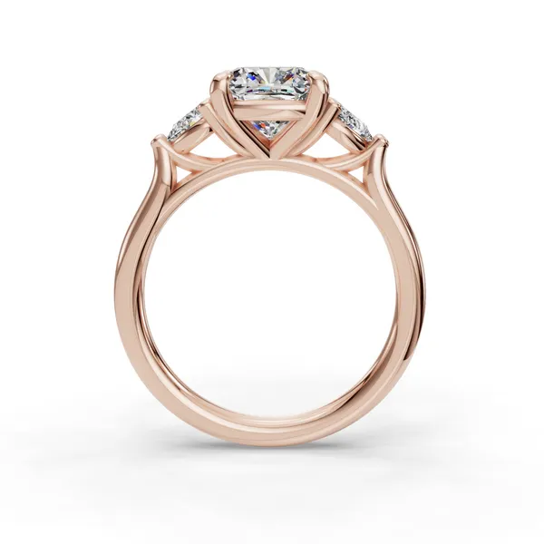 14K Rose Gold Cushion Engagement Ring Setting Image 2 SVS Fine Jewelry Oceanside, NY